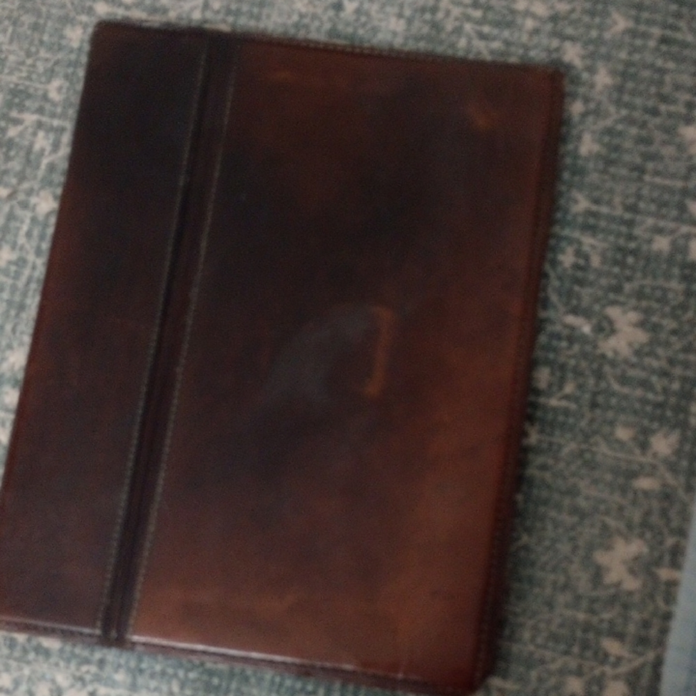Brown Leather Portfolio Case Genuine Leather Fits ipad